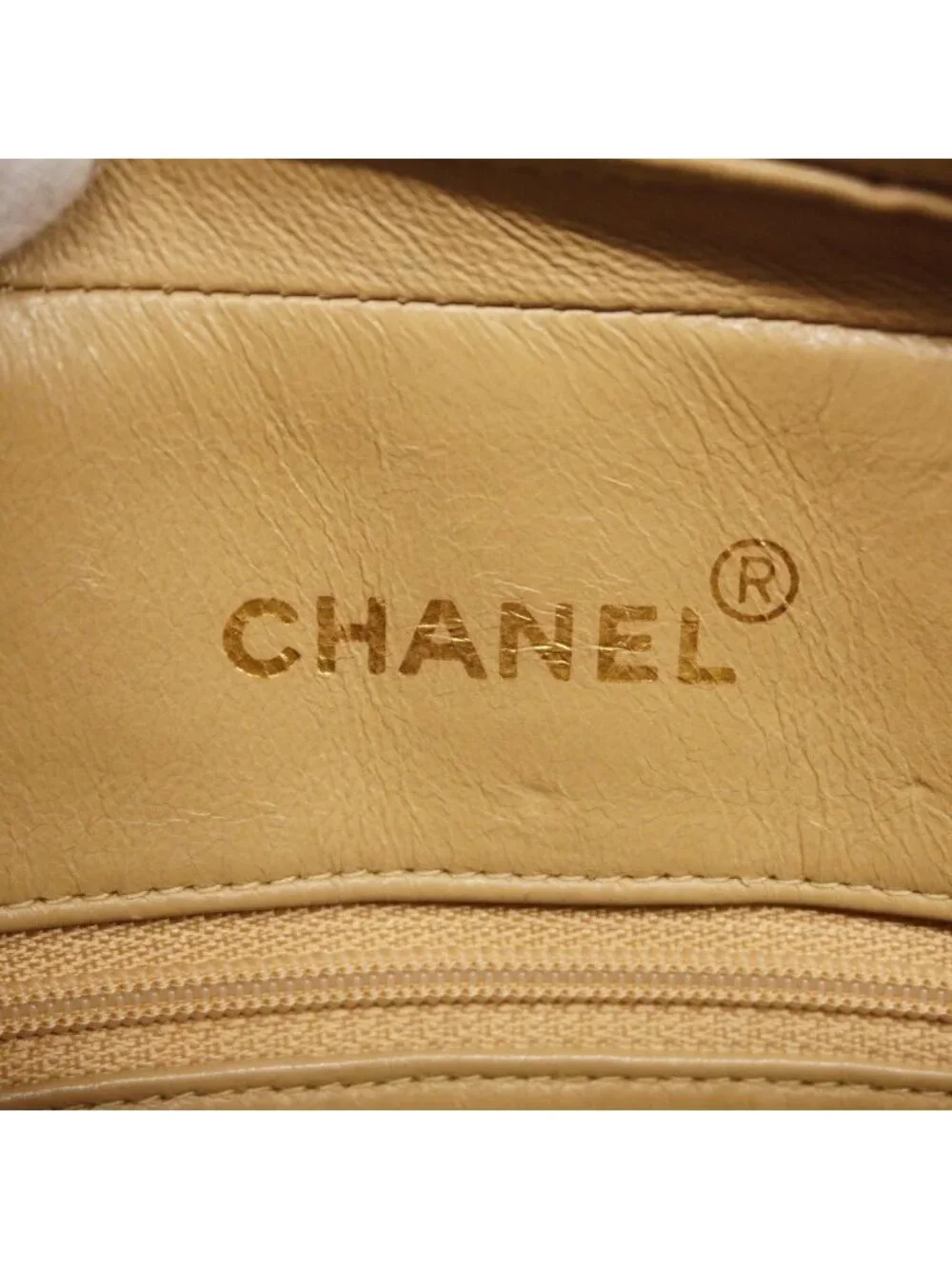Chanel Shoulder Bag Quilted Brilliant Lambskin Beige Gold